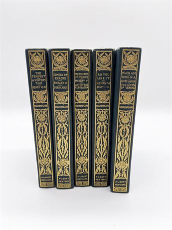 Five (5) Volumes Complete Works of William Shakespeare