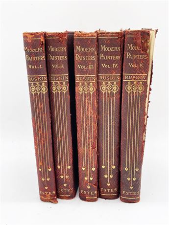 Five (5) Volume Set Modern Painters - Ruskin